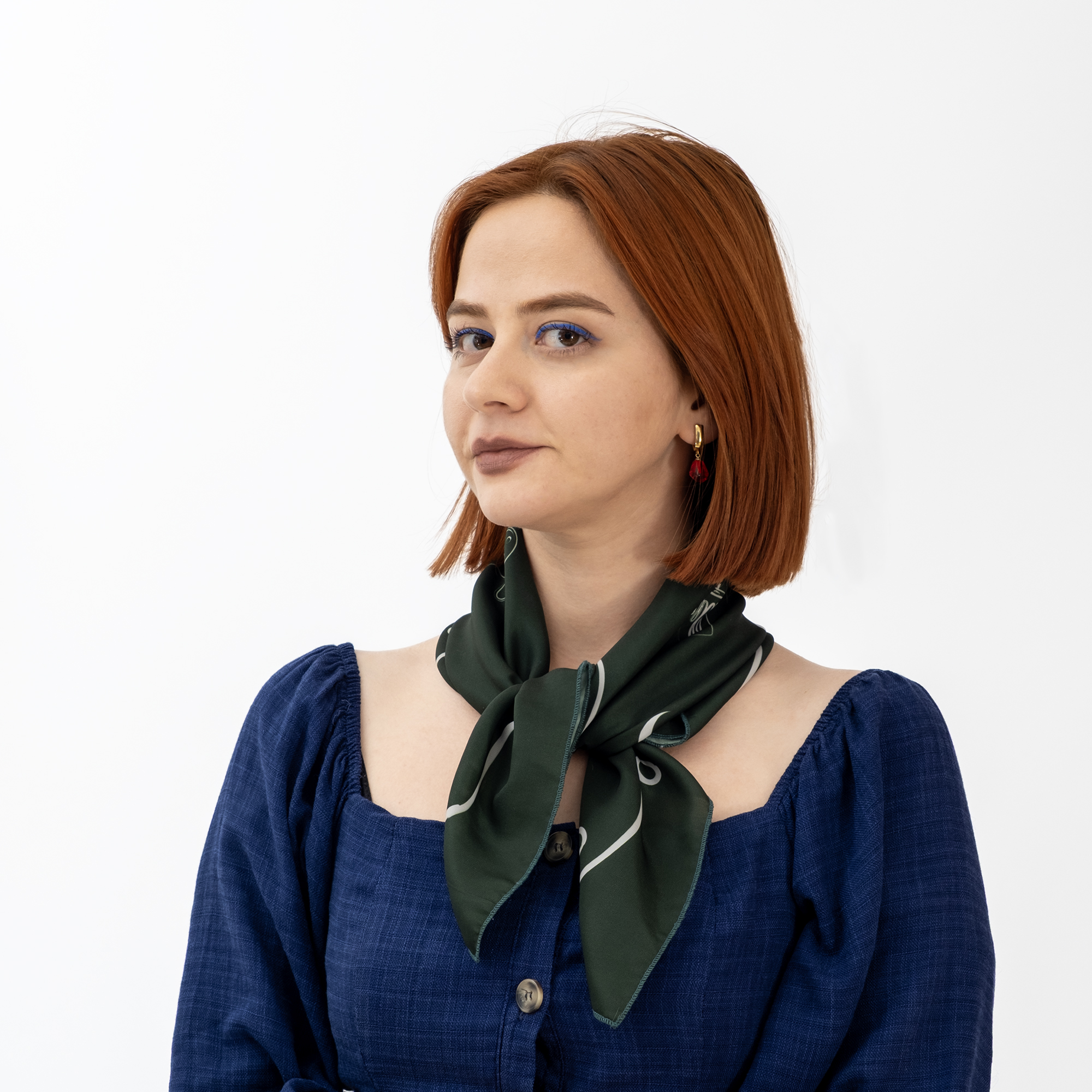 Green Christmas Scarf - Görsel 3