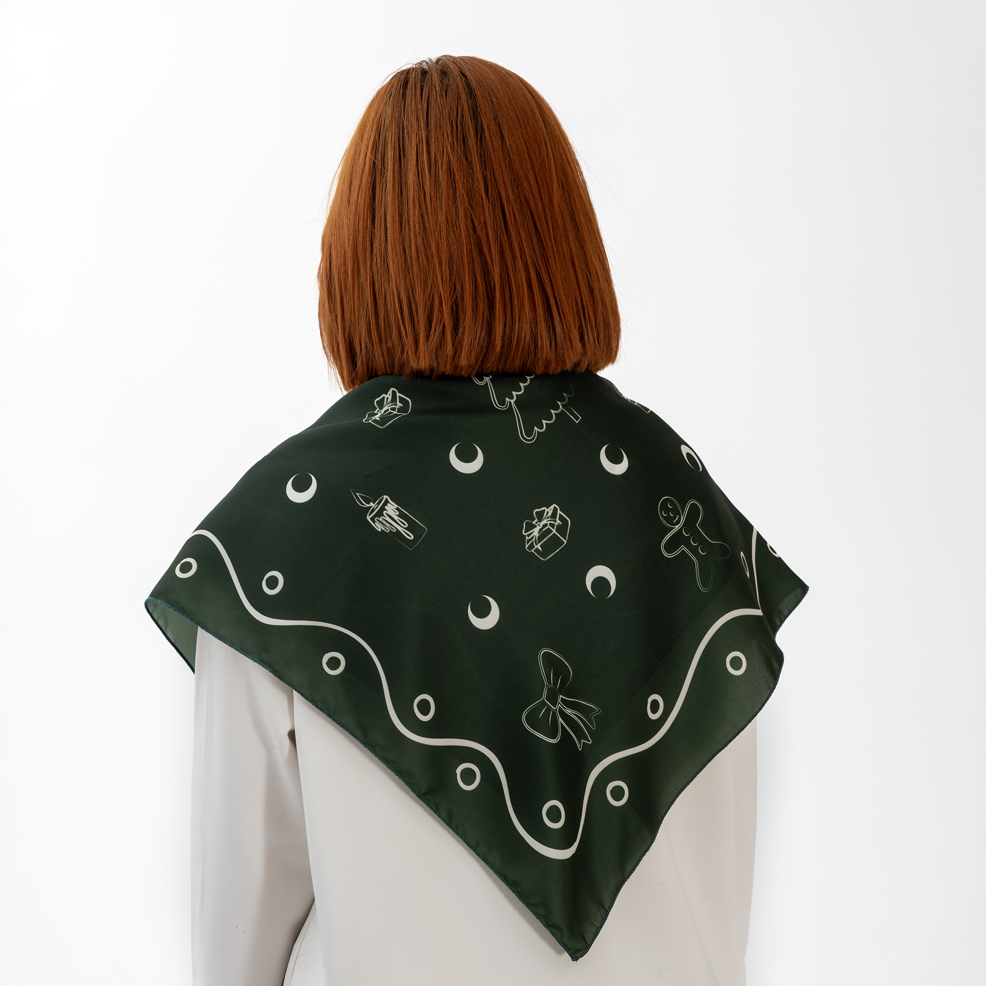 Green Christmas Scarf - Görsel 2