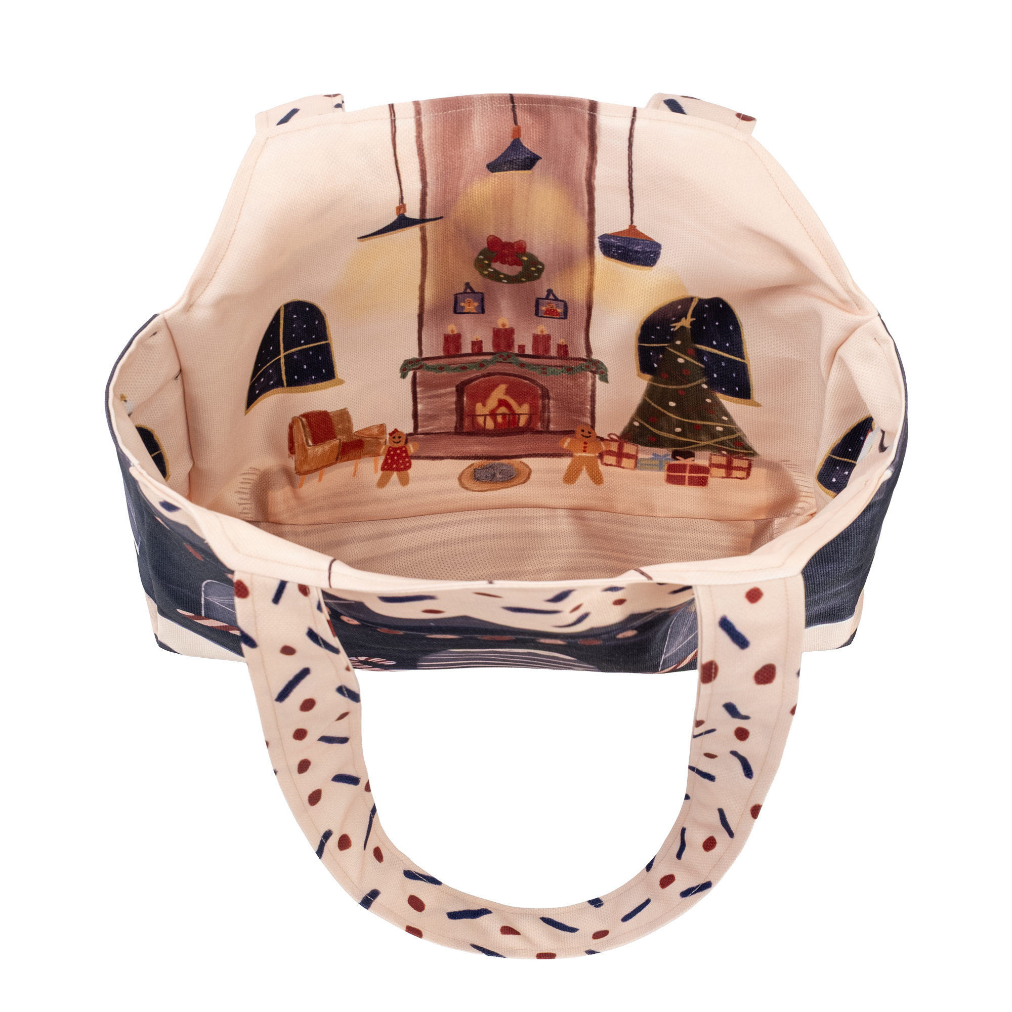 Snowy Gingerbread House Handbag - Görsel 5